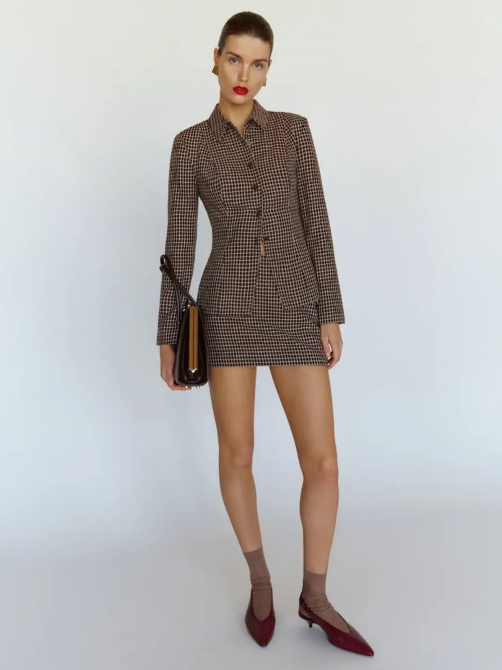 Reformation Chloe Two Piece Brown - Size 10